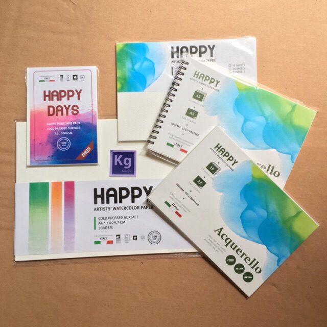 Giấy vẽ Happy A4/A5/A6 - định lượng 300gsm