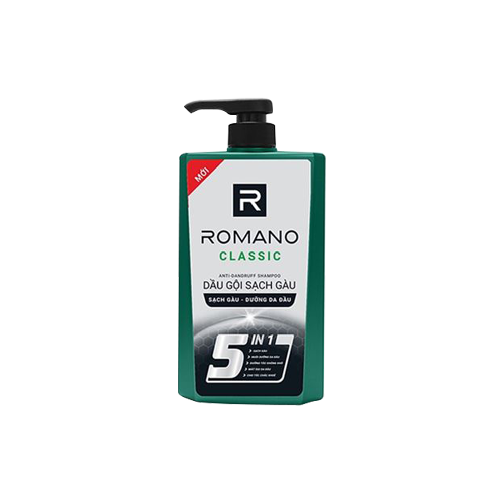 Dầu gội sạch gàu Romano Classic 650g