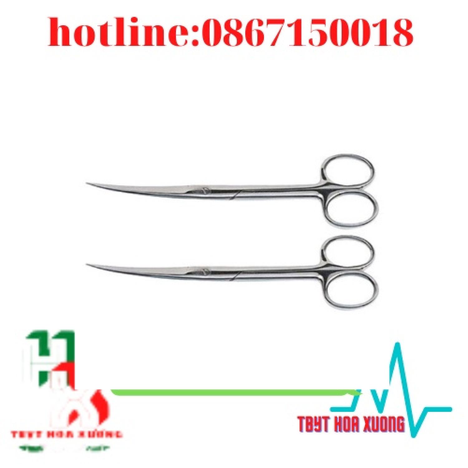 Kéo Y Tế Cong Nhọn 2 Đầu 12cm - Kéo Cắt Chỉ  Pakistan