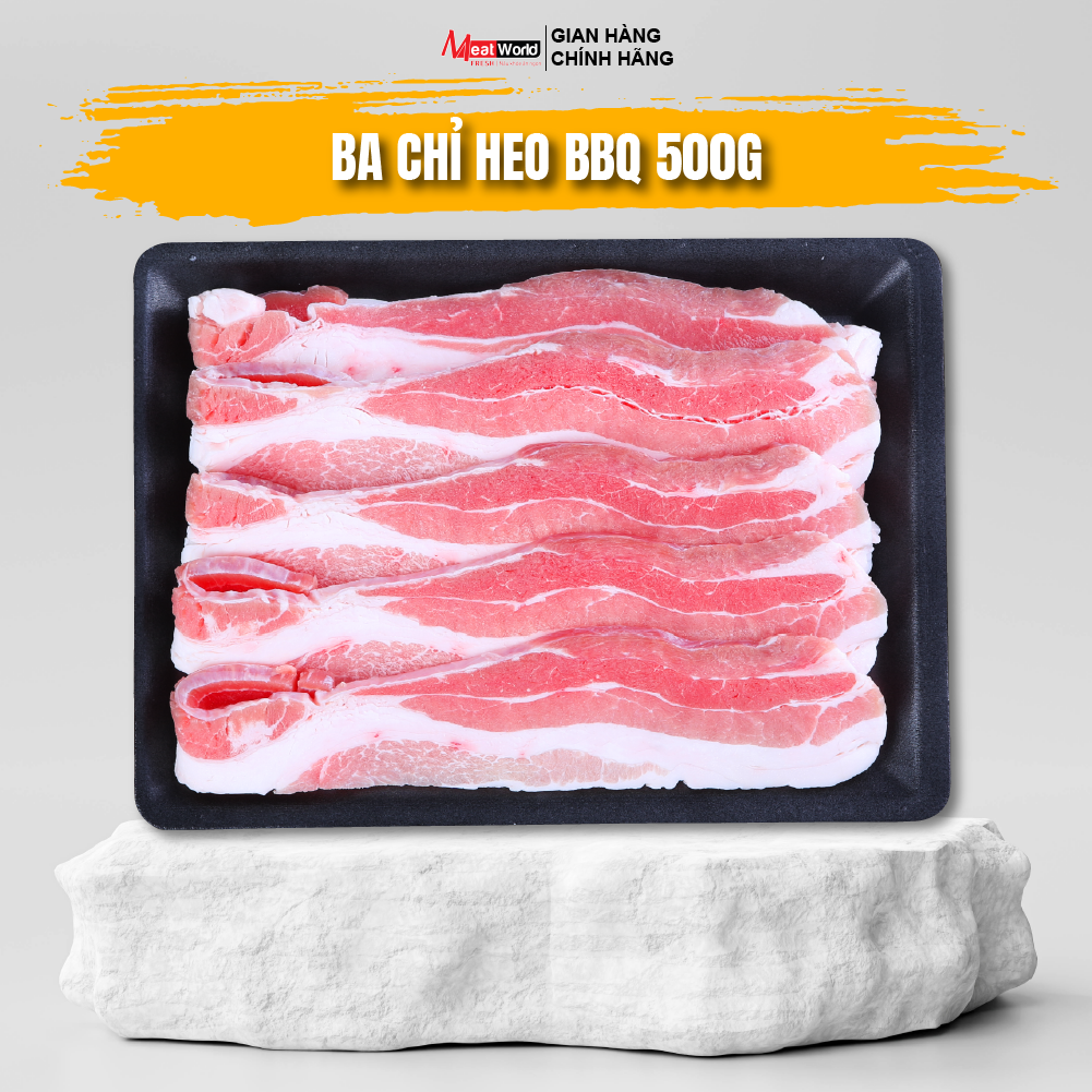 Ba Chỉ Heo BBQ Meat World 300g - Belly Pork VN 8mm