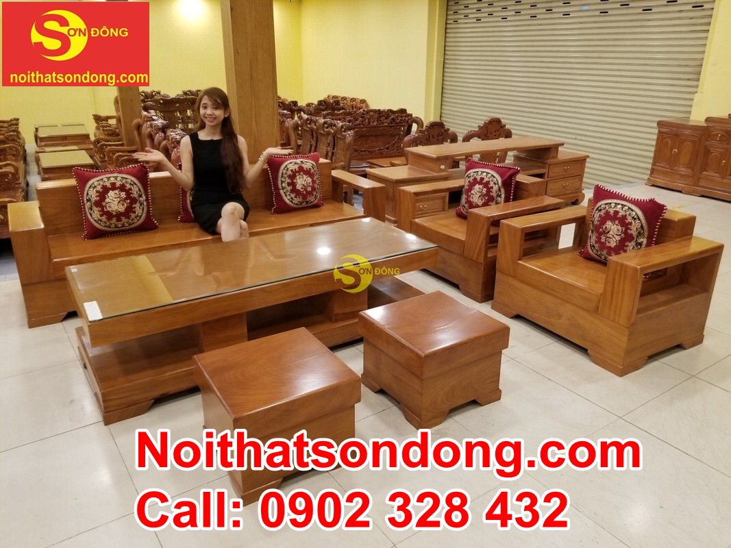 Bộ sofa kiểu Nhật gõ đỏ 6 món BBG431