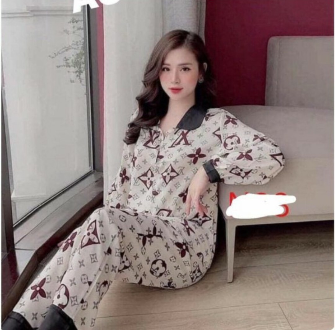 Bộ lụa Pijama lụa loại 1 chất mềm mịn, mát + Ảnh thật ,Bộ Lụa Mango dài tay