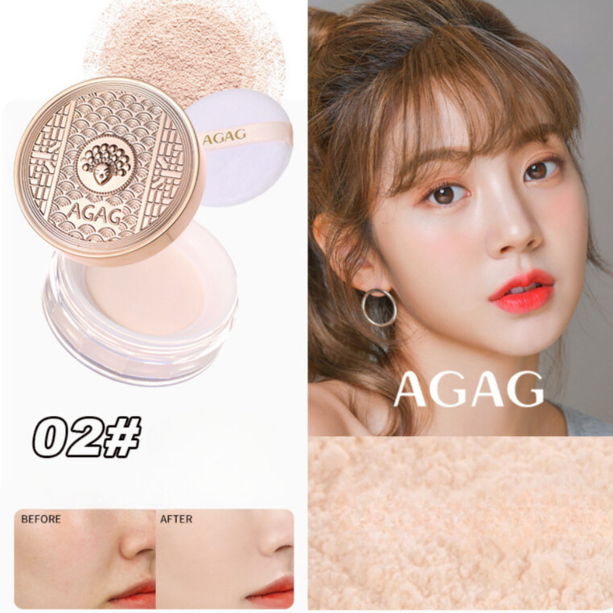 Phấn phủ kềm dầu dạng bột AGAG 6799