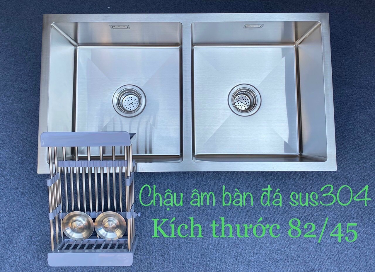 Chậu Rửa Bát Âm Bàn 2 Hố Cân ĐỨC GROVES