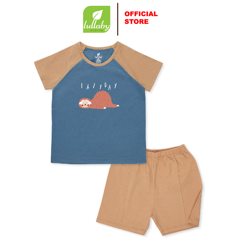 LULLABY - NH135V - Bộ bé trai cộc tay raglan