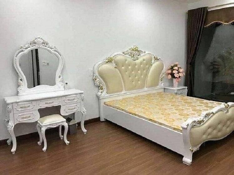 combo bộ giường tủ tân cổ điển 04