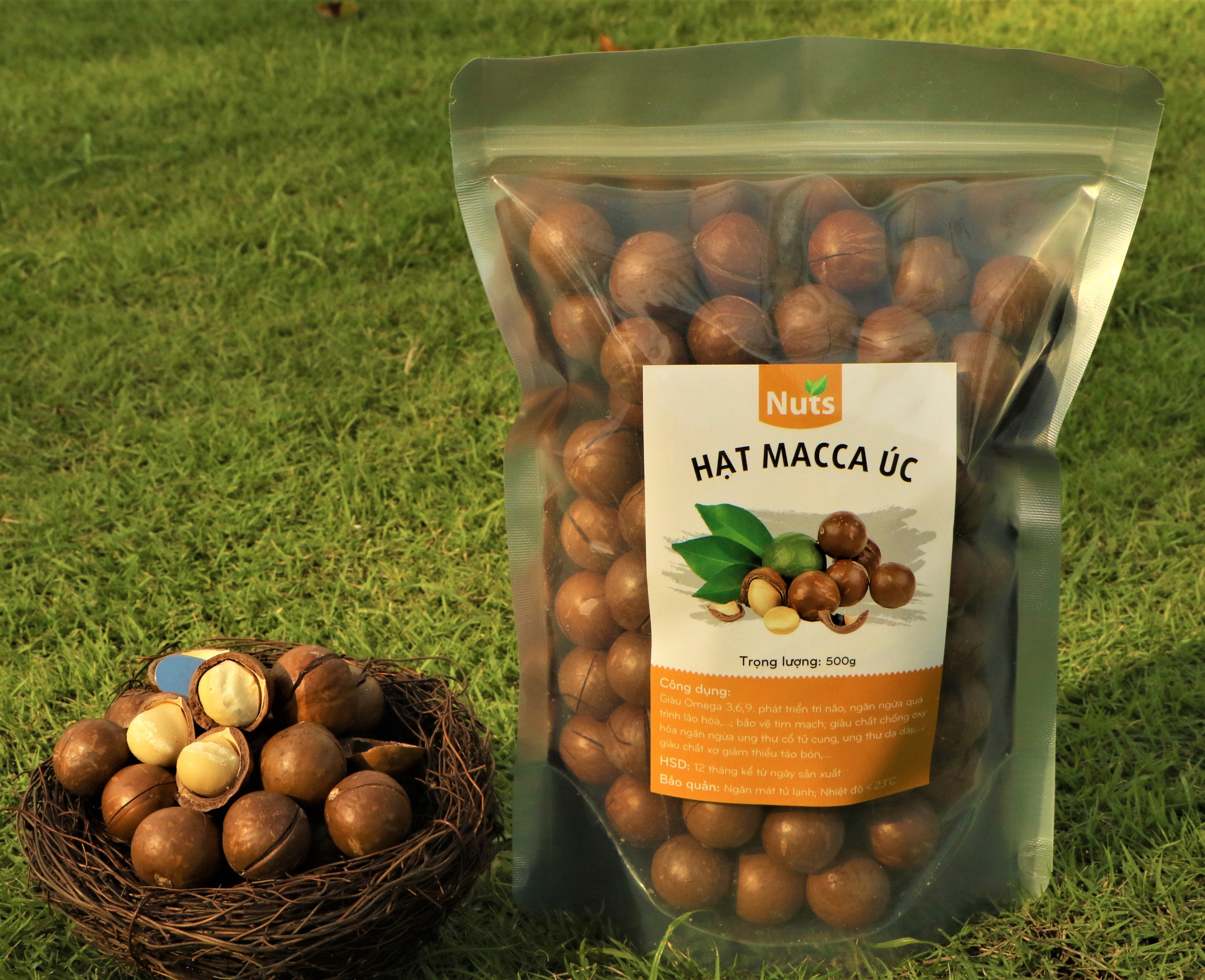 Hạt Mắc ca Úc ( Vỏ mỏng - thơm ngon) - Gói 500g- Annuts