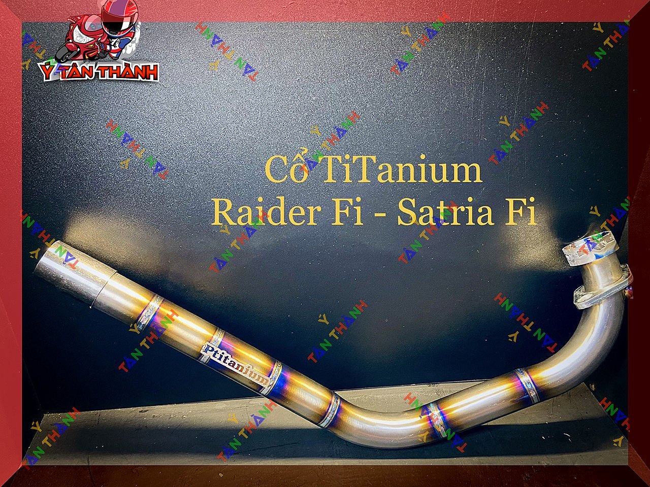 Cổ pô titan xe satria raider Fi mẫu ngắn MS 72