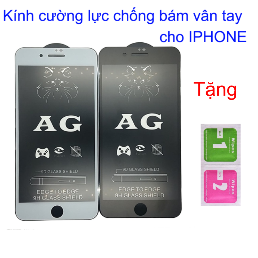 [HCM]Kính cường lực nhám chống bám vân tay cho iPhone 6/ 6S/ 6Plus/ 7/8 /7 Plus/ X/ XR/ XS Max/ 11/ 11 Pro/ 11 Pro Max full màn hình