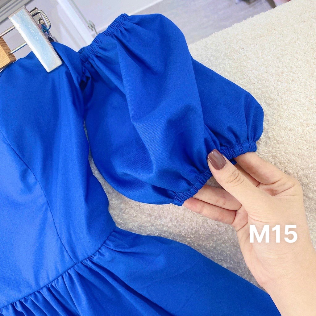 Đầm lụa trễ vai có mút ngực M15