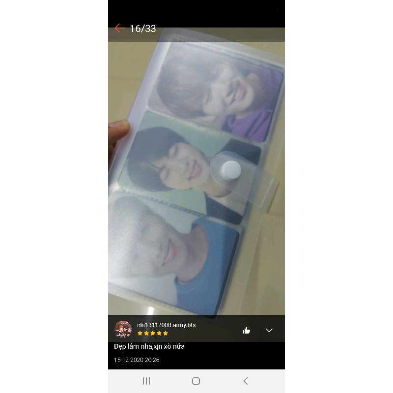 SỔ ĐỰNG 240 CARDS CÓ CÚC BẤM