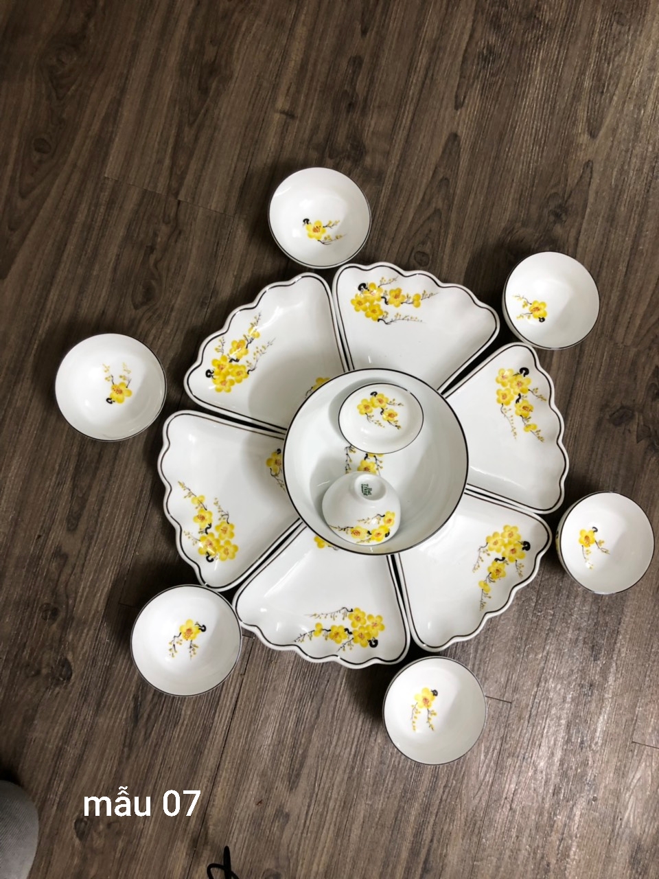 bộ MÂM BÁT ĐĨA Bát Tràng