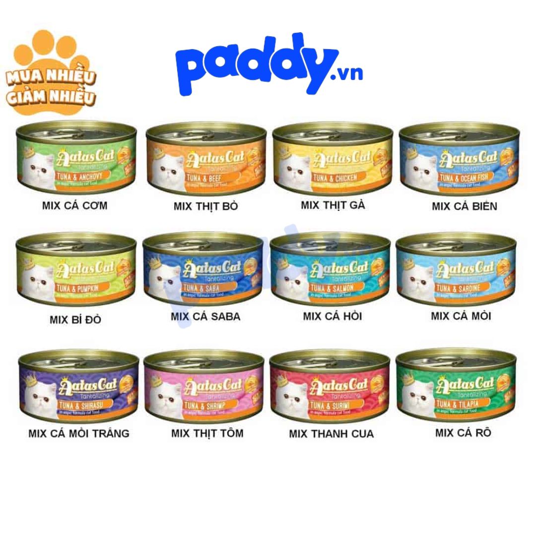Pate AATAS Cho Mèo Mọi Lứa Tuổi (Lon nhỏ 80g)