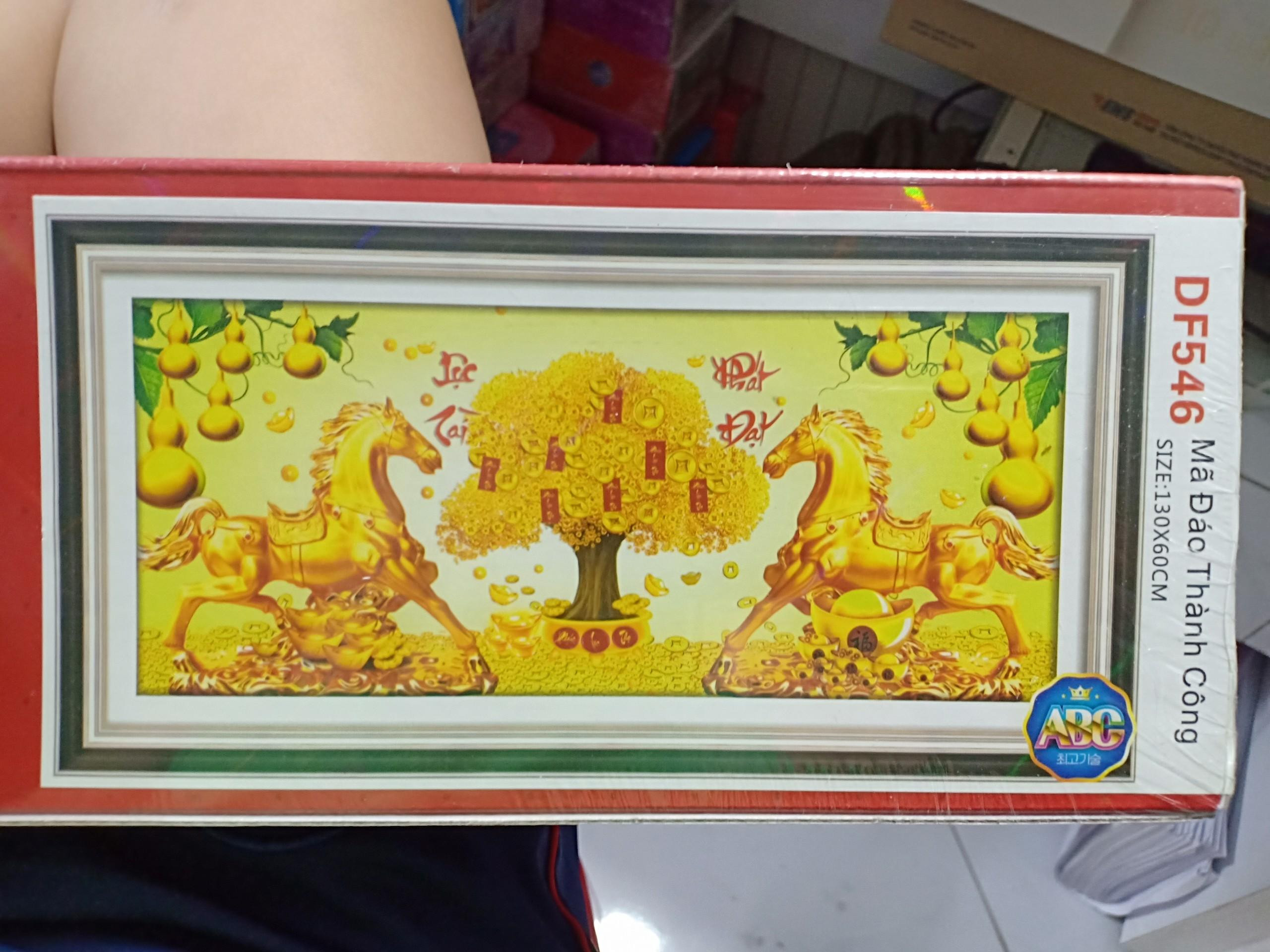 [HCM]Tranh Đính Đá Mã Đáo Thành Công kt 130 *60cm