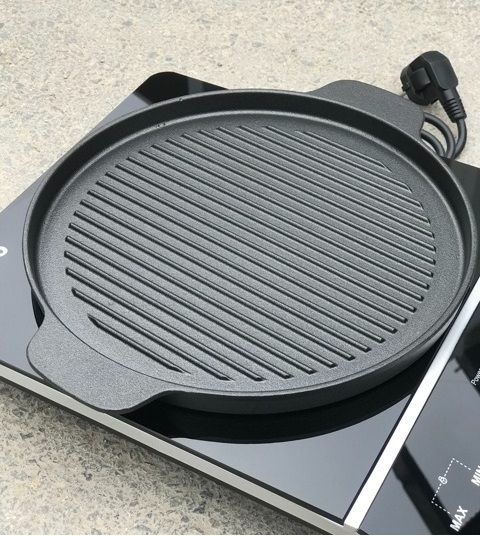 Chảo nướng chống dính tân thái gia loại lớn - vỉ men gang nướng bbq - vỉ nướng chống dính cao cấp- chảo gang nướng chống dính- chảo nướng