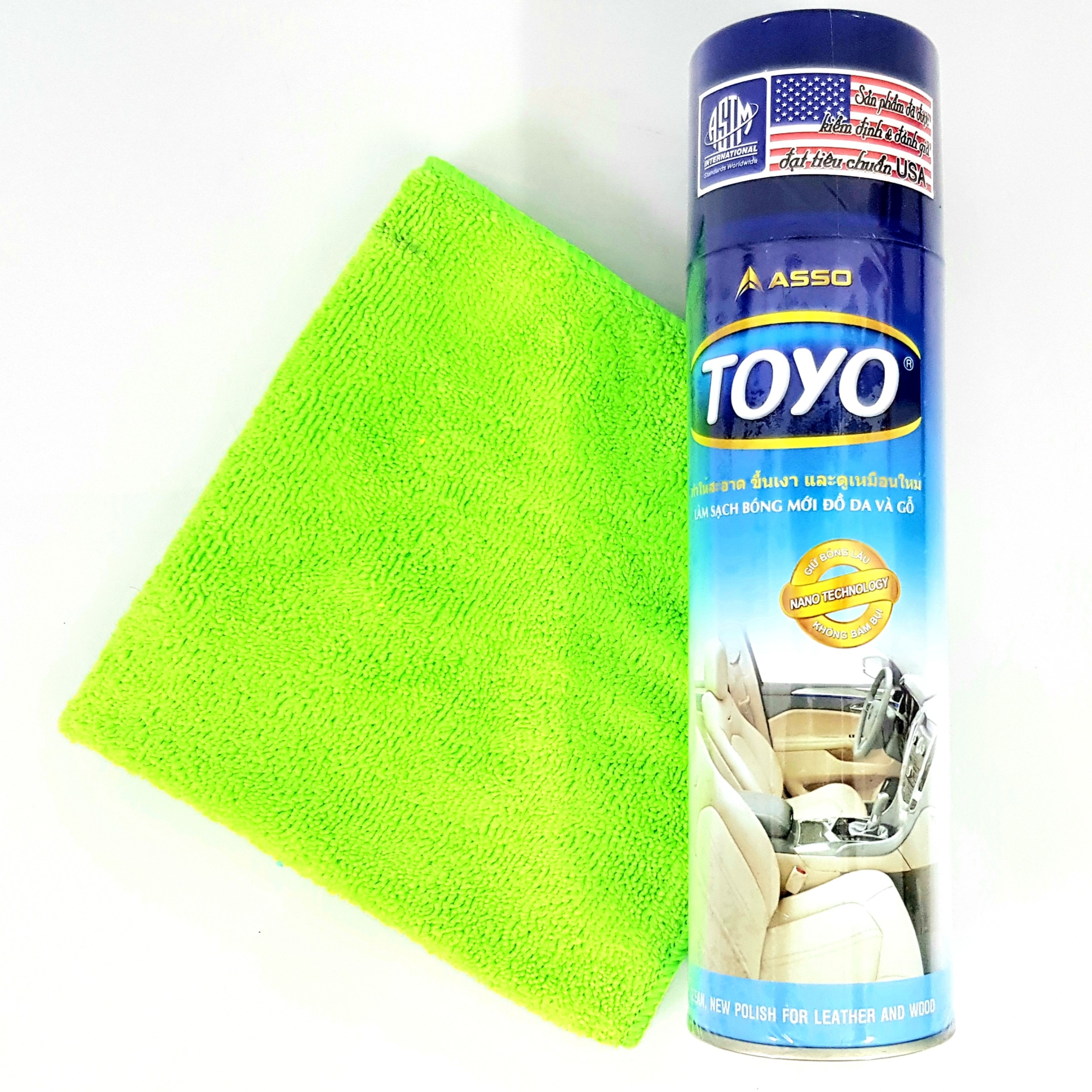 [HCM][TẶNG KHĂN] Chai xịt làm bóng đồ da và gỗ TOYO 500ml