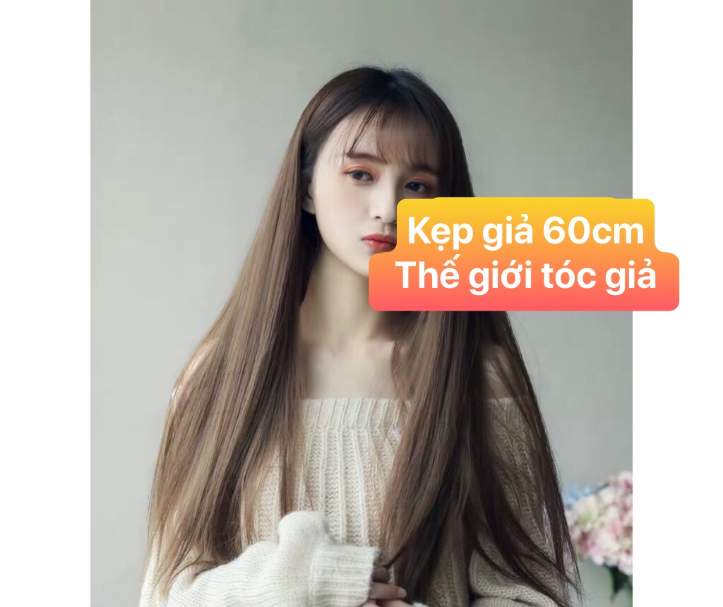 [HCM]KẸP TÓC GIẢ NỬA ĐẦU THẲNG DÀI