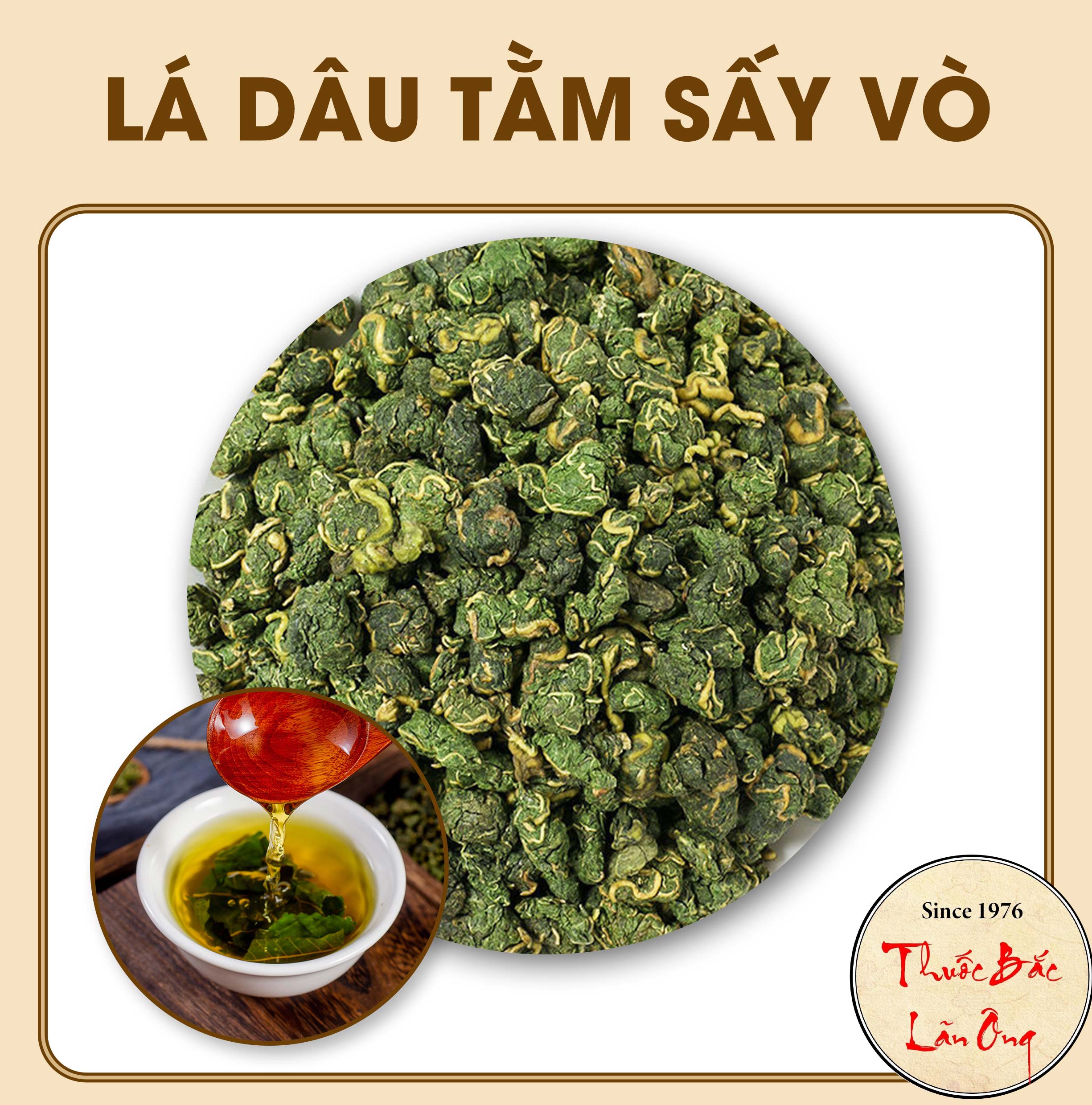 Lá dâu tằm khô 100g, sấy vò cho tôm, tép cảnh - Thuốc bắc lãn ông