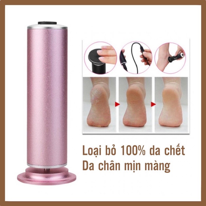 Máy Chà gót chân điện kèm 60 miếng chà