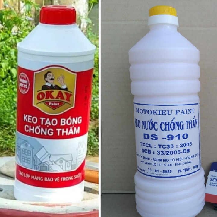 Keo bóng nước tạo bóng cho tường, chậu kiểng, đá (nhiều thương hiệu để chọn)