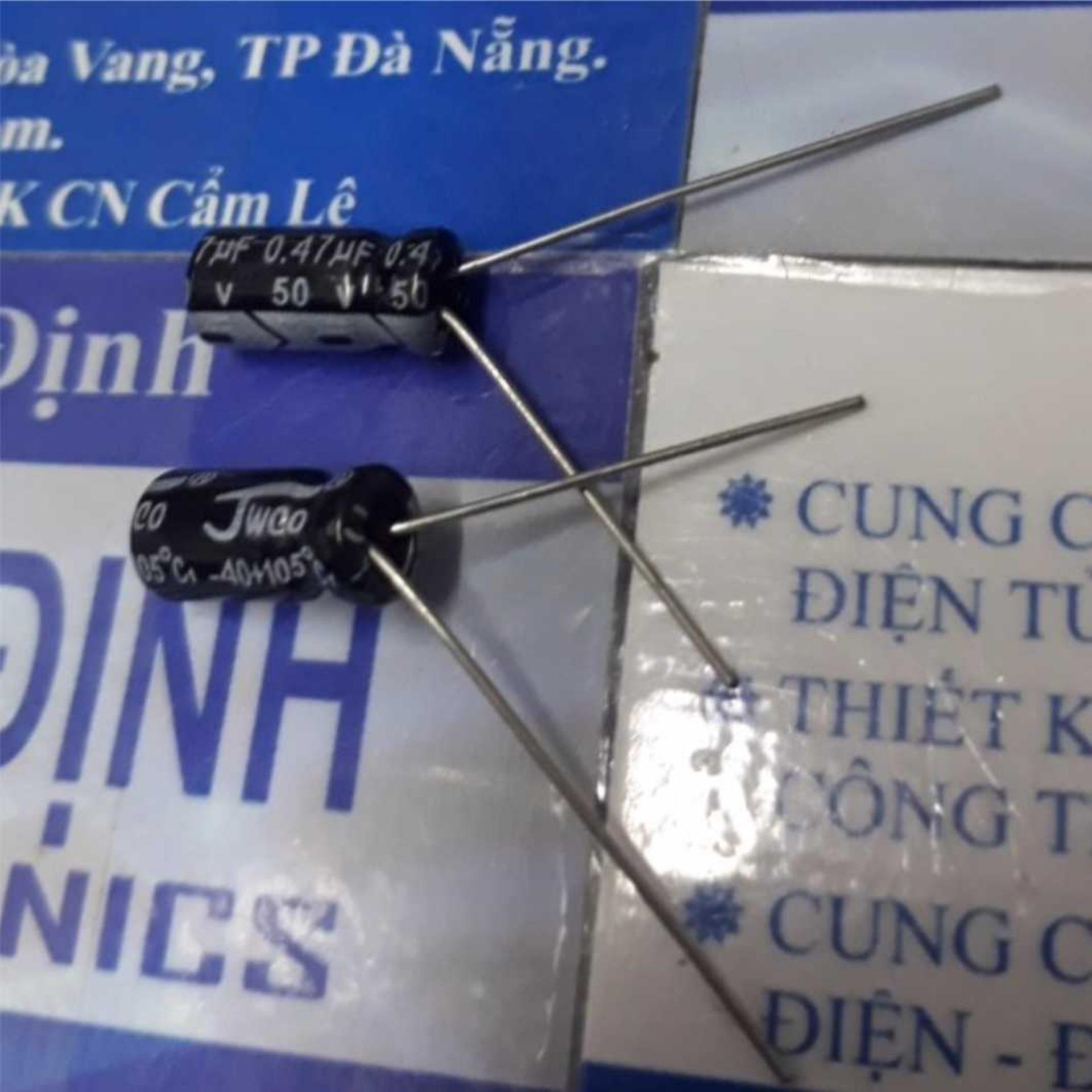 50 con TỤ HÓA, TỤ PHÂN CỰC 0.47uf 50V kde1778