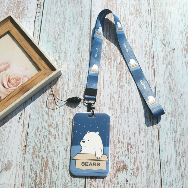 Strap student card (Style C) strap vertical card for school student office worker KUTE astray-combo Wire & Card-beyou