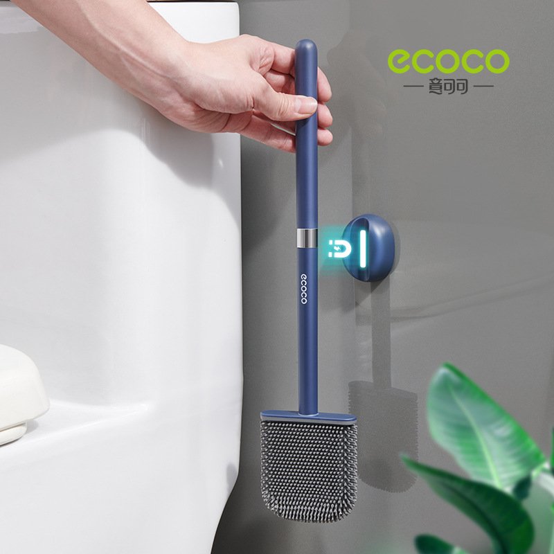 Chà cầu toilet silicon, cọ vệ sinh dẹt Ecoco E2205 kiểu mới 2023