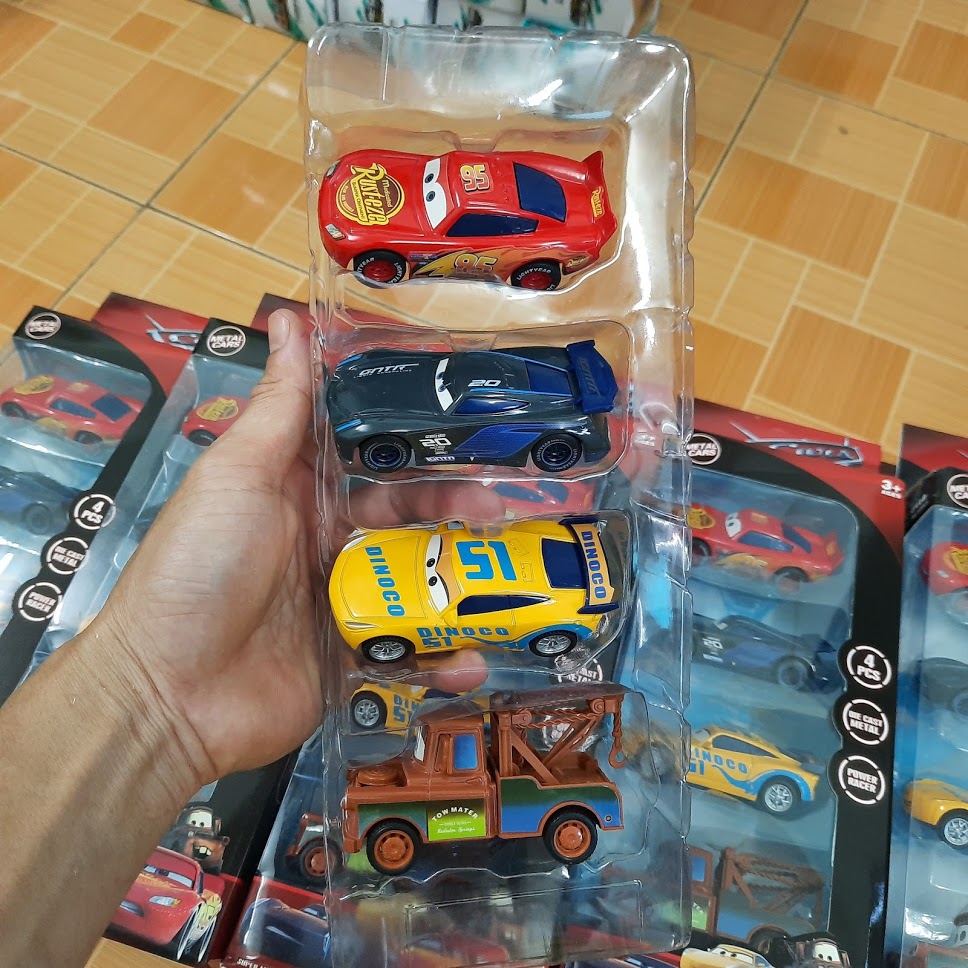 Đồ chơi trẻ em xe ô tô MC Queen car 3 bằng kim loại gồm 4 chiếc