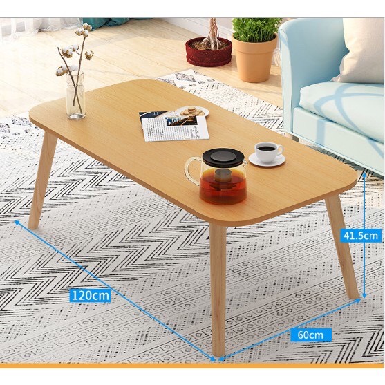 [ 80x40cm ]Bàn trà sofa mặt chữ nhật, chân 40cm
