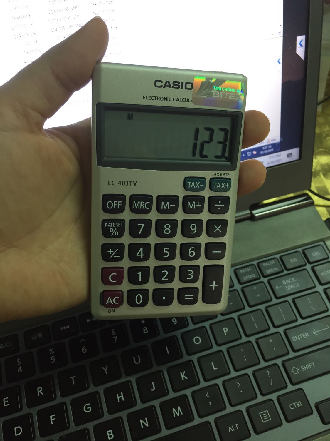 Máy Tính Bỏ túi Casio LC-403TV