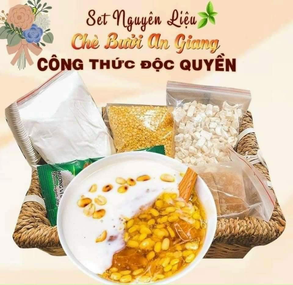 Sét nấu chè bưởi chuẩn ngon sẵn -nguyên liệu nấu chè bưởi an giang