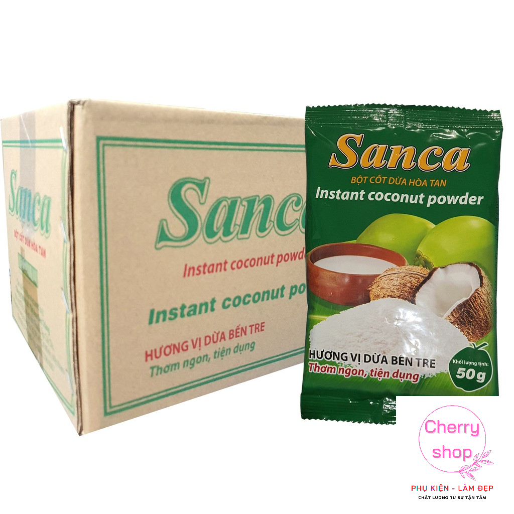 Bột Cốt Dừa Hoà Tan Sanca Gói 50g