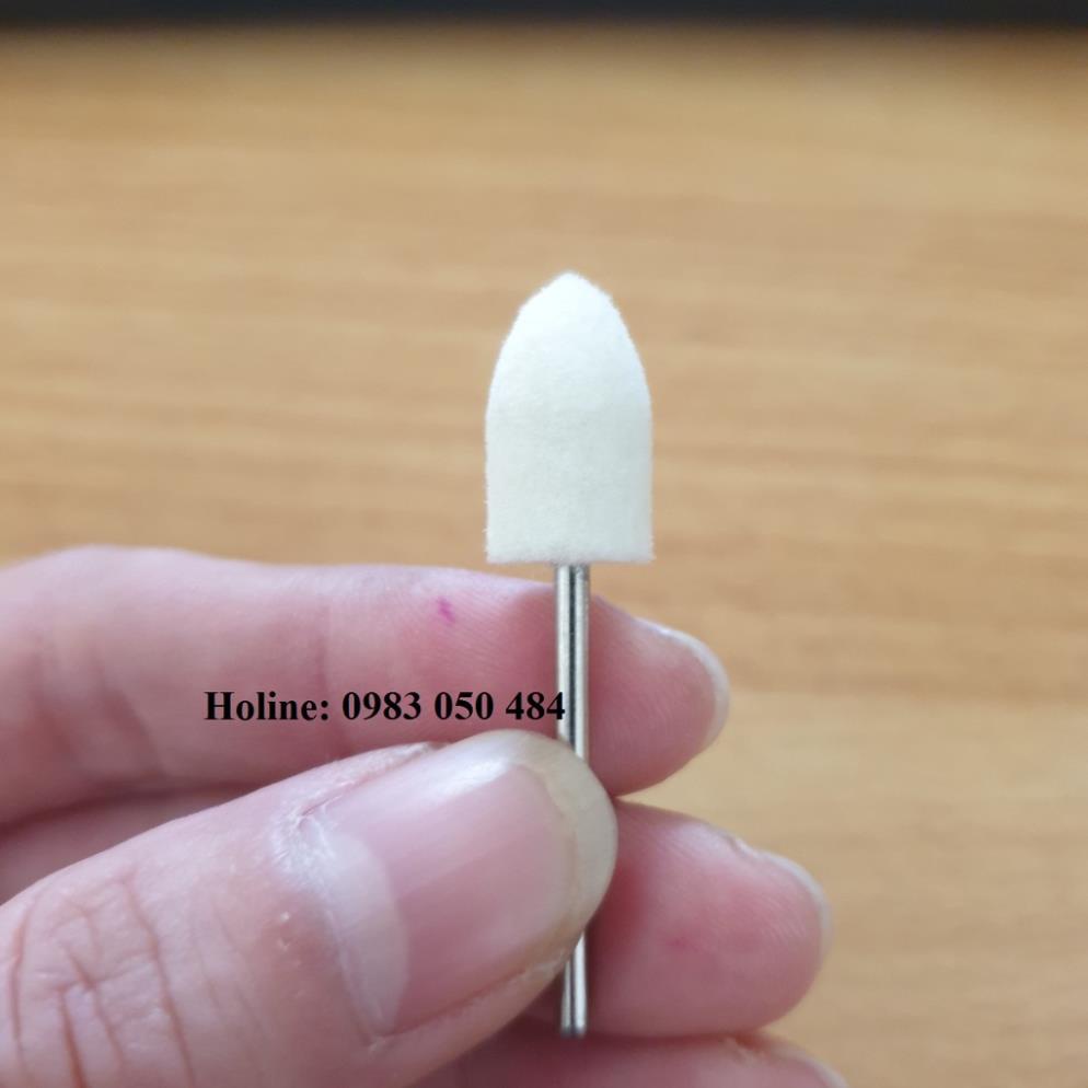 Đầu mài bóng bông len hinh trụ 12mm đánh bóng đa năng
