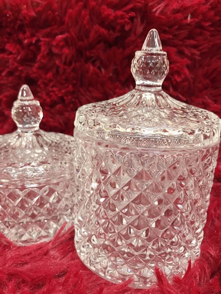 BỘ 2 THỐ MỨT THỦY TINH PHA LÊ