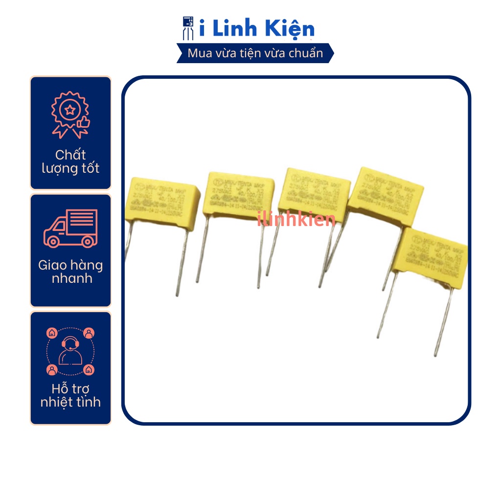 Tụ lọc nguồn AC 0.1uF 275V 10mm