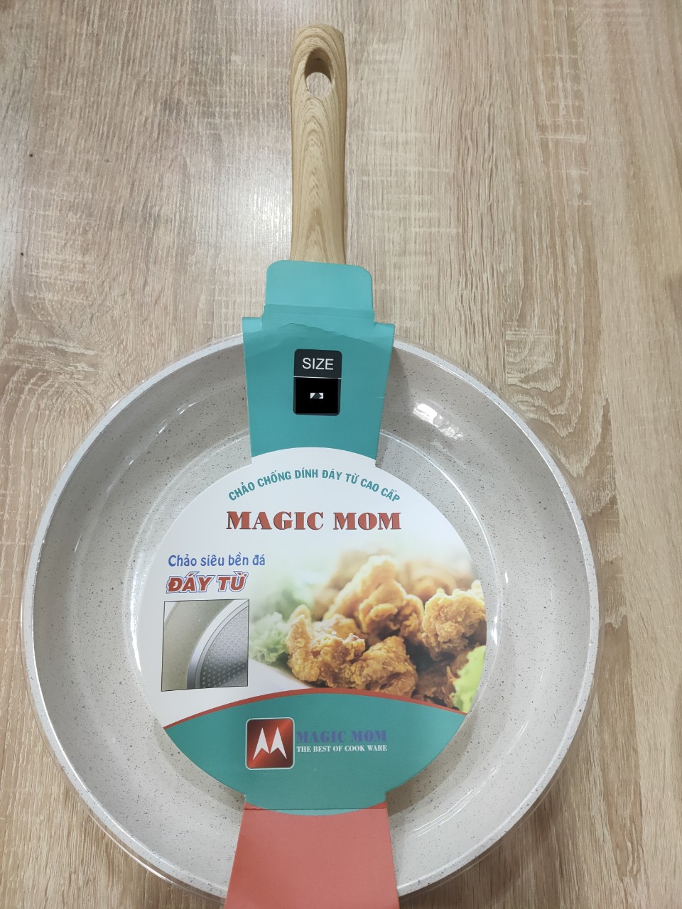[HCM]chảo siêu bền đá chống dính đáy từ cao cấp magic mom 32cm