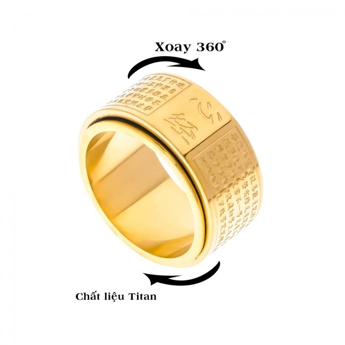 Nhẫn Bát Nhã Xoay 360 Cực Đẹp TR487