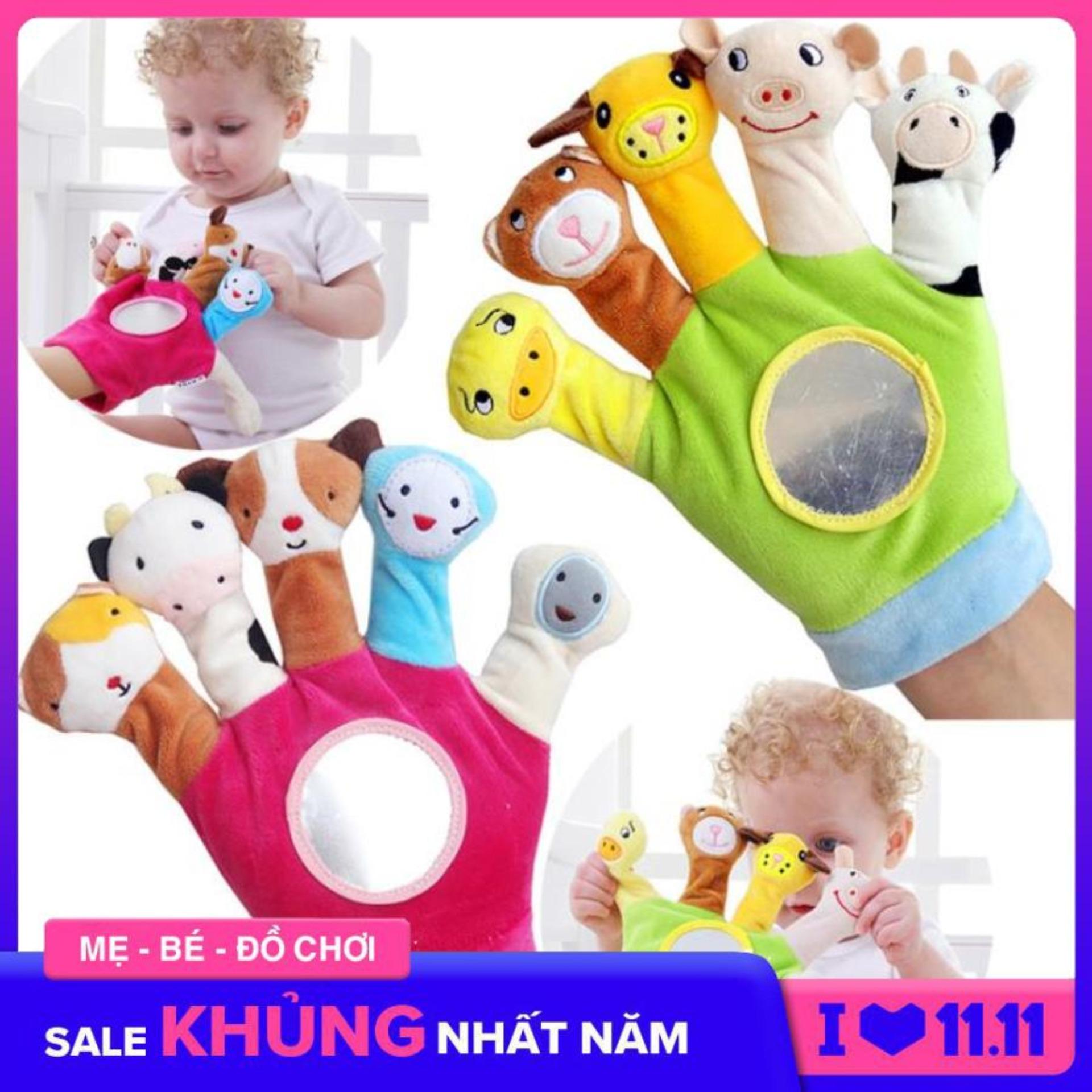 Găng tay vải đồ chơi Rối động vật JJOVCE cho trẻ em kích thích các giác quan cho bé