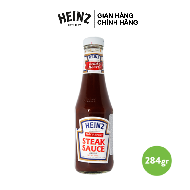 Sốt Steak Sauce Thịt Nướng BBQ HEINZ 284g (HSD: 03/08/2025)
