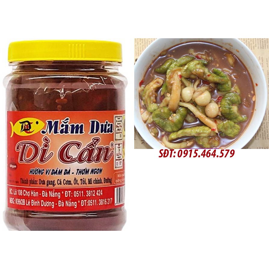 mắm dưa cà dì cẩn đặc sản đà nẵng 500gr