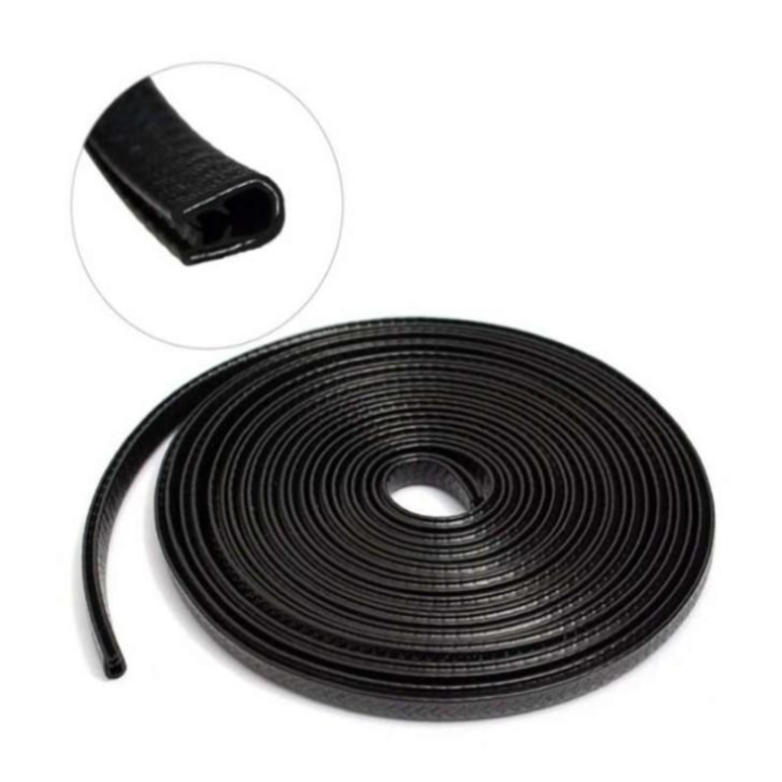 Gioăng cao su, nẹp viền cửa chữ U lõi thép chống va đập xe hơi, ô tô cao cấp: 10m