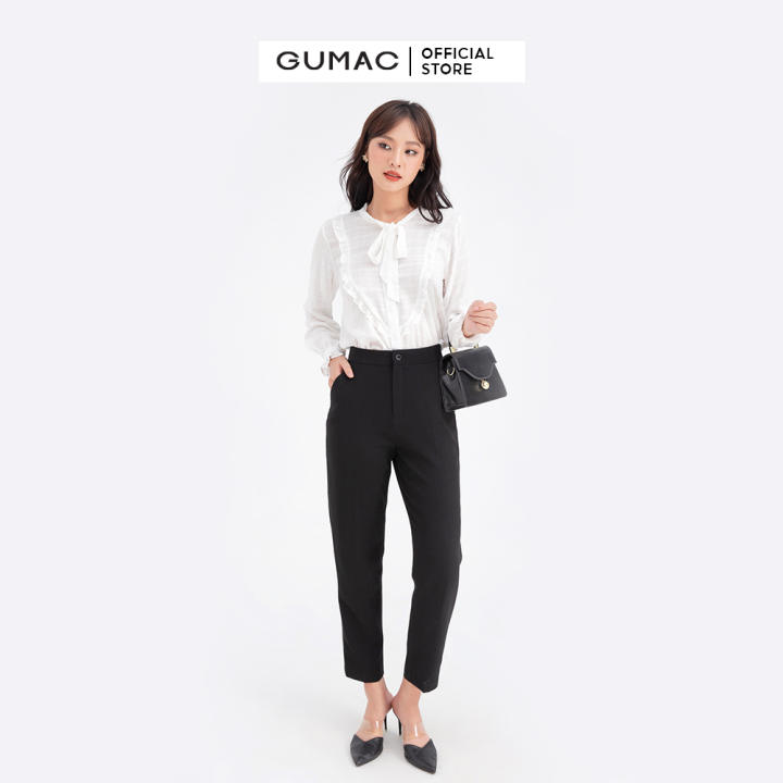 Áo sơ mi nữ bèo cột dây GUMAC AB658 – Gumac >>> top1shop >>> lazada.vn