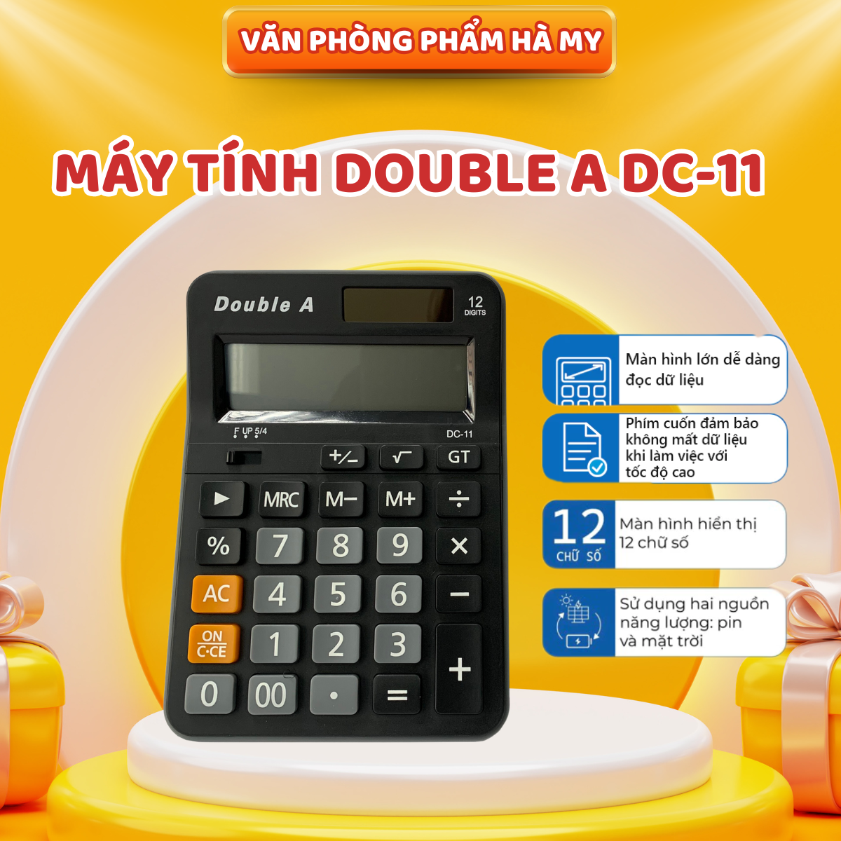 Máy Tính Bỏ Túi 12 số DoubleA DC-11