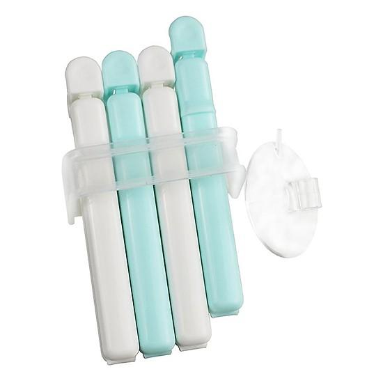 Set 4 kẹp miệng túi inomata cỡ S (kèm giá đựng) Hàng Nhật