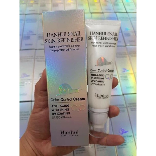 Kem nền chống nắng hanhui snail skin refinisher cc cream