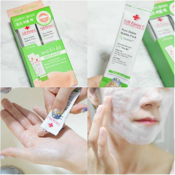 Mặt nạ đất sét sủi bọt thải độc Pore Delete Bubble Pack Cell Fusion