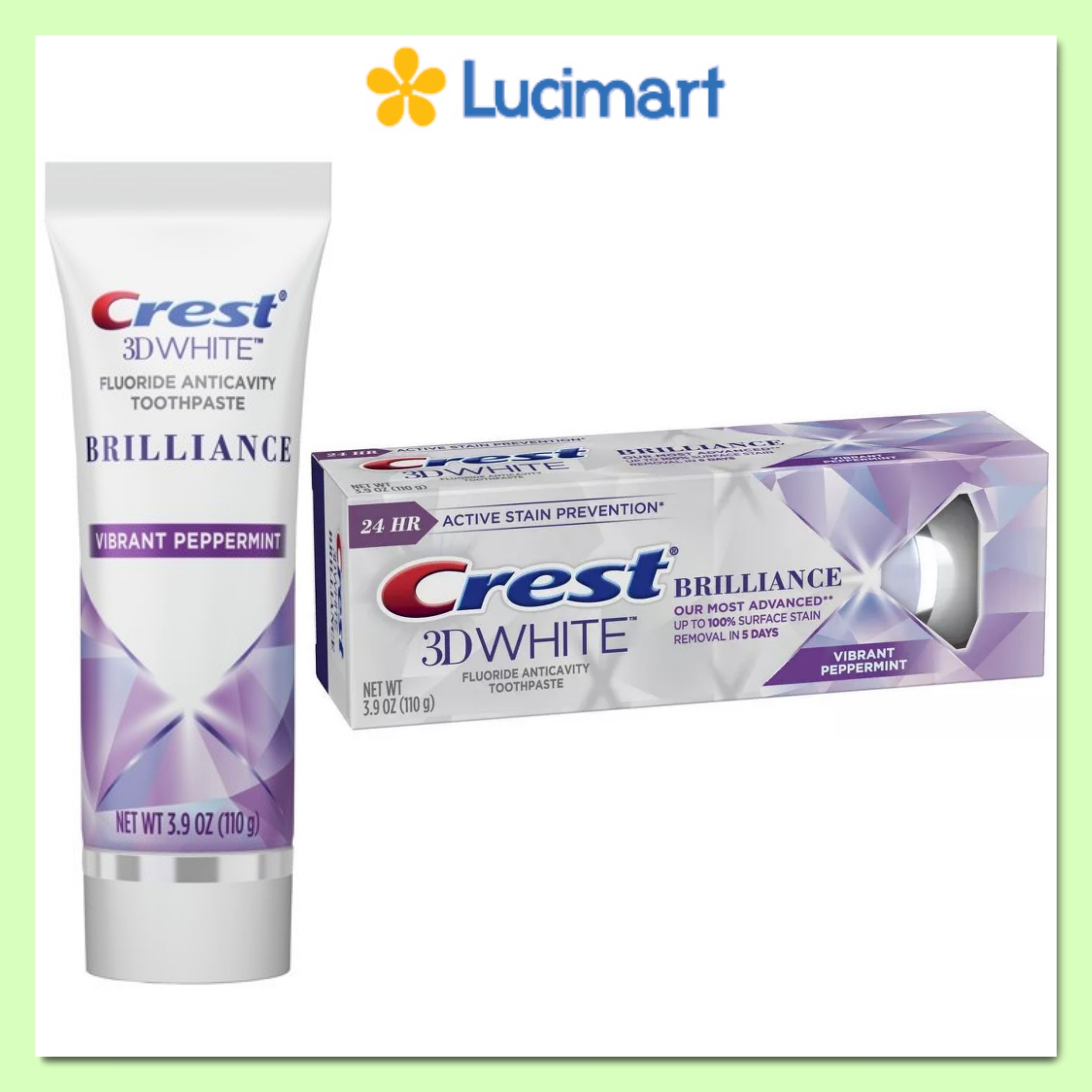 Crest 3D White Brilliance Toothpaste Brightens Teeth [American Product]
