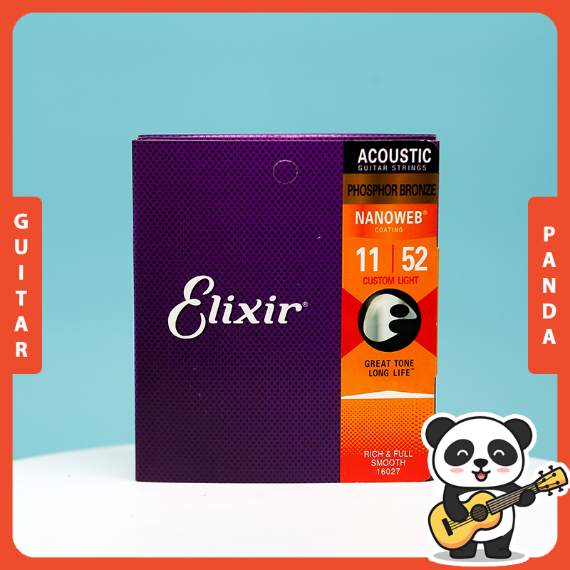 Bộ Dây Đàn Guitar Acoustic Elixir 16027 Cao Cấp Guitar Panda