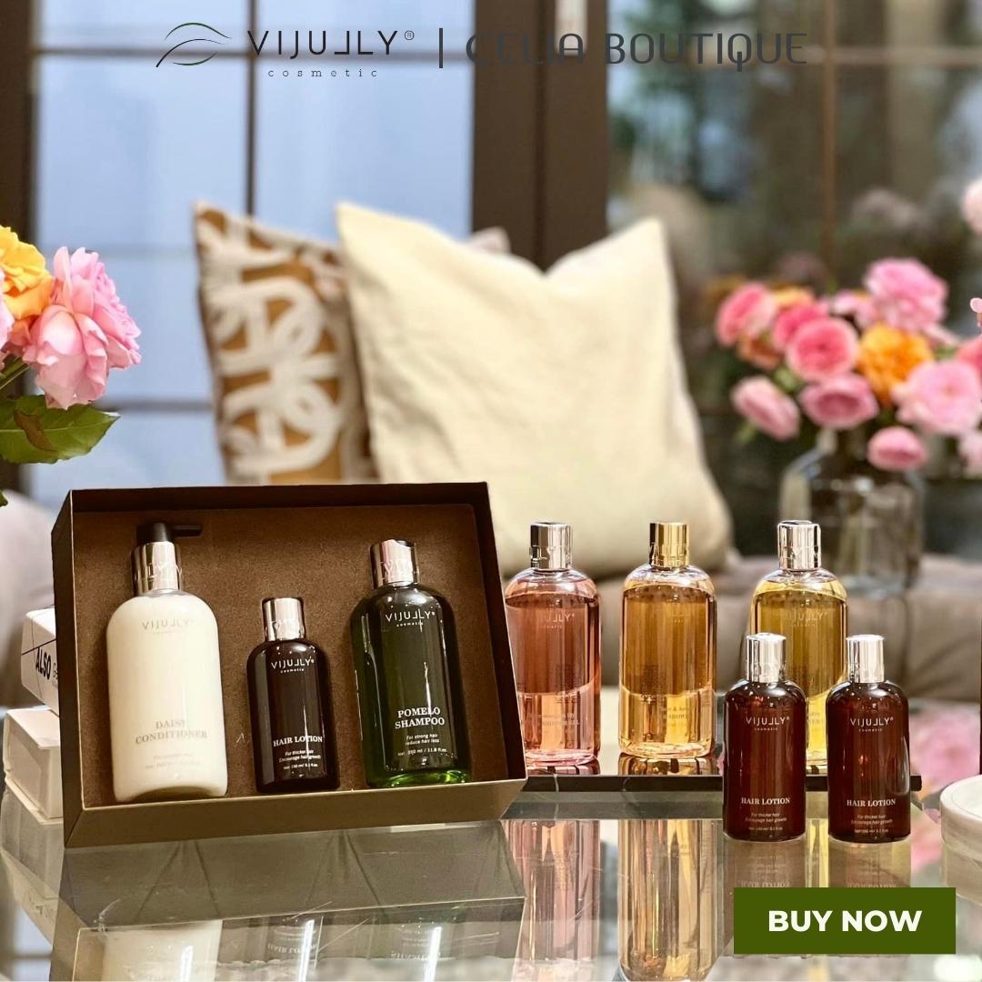 Xịt dưỡng tóc tinh dầu bưởi ( Hair Lotion ) Vi Jully 150ml