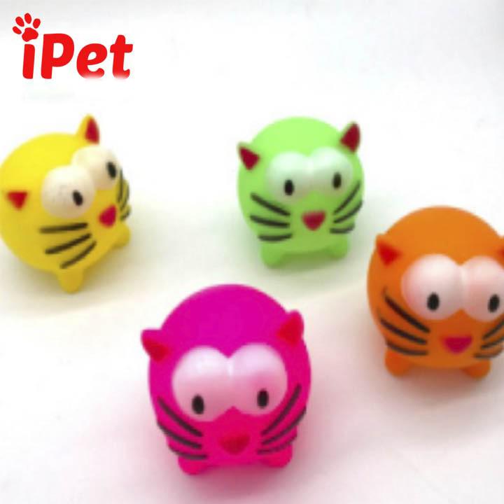 Quả Bóng Nhựa Hình Mặt Chó Mèo Kêu Chút Chít Cho Thú Cưng - iPet Shop